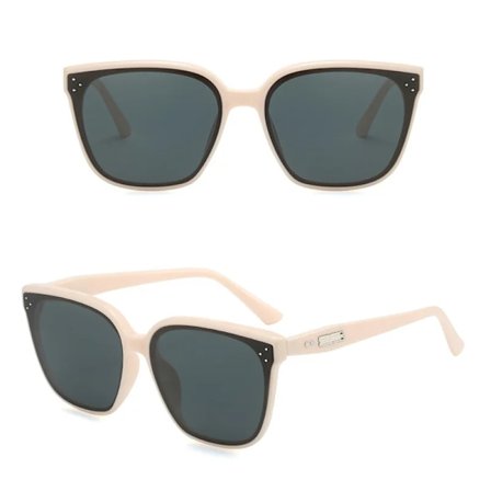 DL GLASÖGON Personliga solskydd Retro Fyrkantiga Solglasögon Koreansk mild Mode monster Oversized Solglasögon 2024