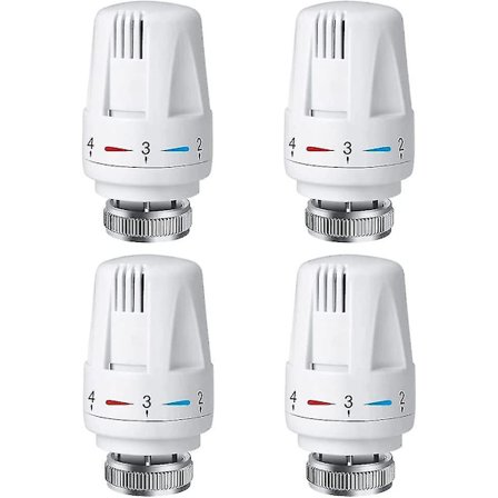 Termostathuvud 4-delat termostat M 30 X 1,5 Kylarventilersättningshuvud med frostskyddsposition