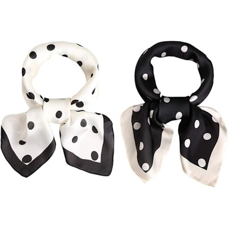 Sjal för kvinnor, huvudduk, silkesjal med prickar 70 x 70 SC317