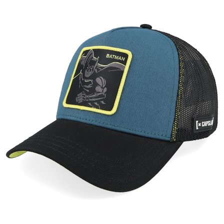 Capslab - Blå trucker Caps - Dc Comics Batman Black/Blue A-Frame Trucker @ Hatstore