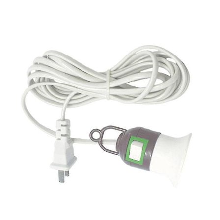 E27-lampefatning med ledning og afbryder - US/EU-stik, hængende pendel -GSL