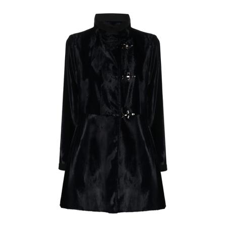 Fay, Single-Breasted Coats Zwart, Dames, Maat:L