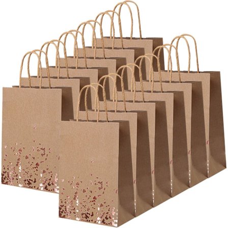 20 stk papirfestposer, gaveeske i kraftpapir, utdrikningslagsposer med S for fødsel