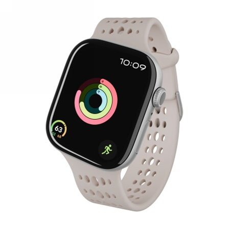 Decoded Silicone Ares O Band for Apple Watch 40/41/42 mm - Beige