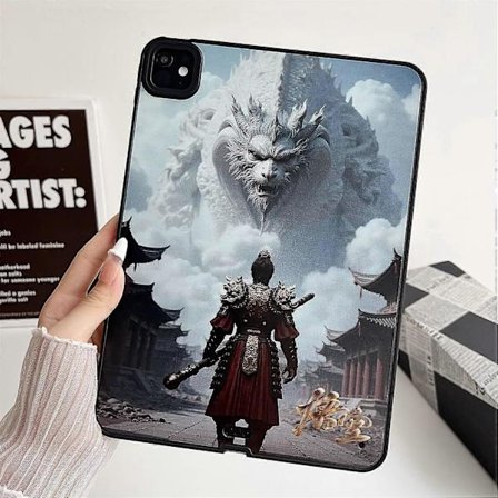 Black Myth Wukong Spelfodral för iPad Pro 13 (2024) Hud-Touch TPU PC Baksida - Wukong Back Shadow