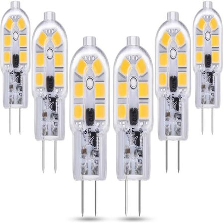 G4 LED 12V 2W Lämmin valkoinen 3000K, 200lm, vastaa G4 10W 20W halogeenilamppua, ei himmennettävä, Bi-pin G4 12V LED AC DC kattokruunuihin, pöytä