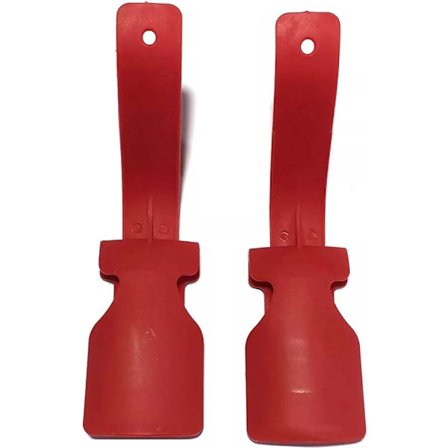 Rød skohorn Lazy skohjelperEnkel på sko Herre-, dame- og barneplastskosko - Passer til alle typer sko