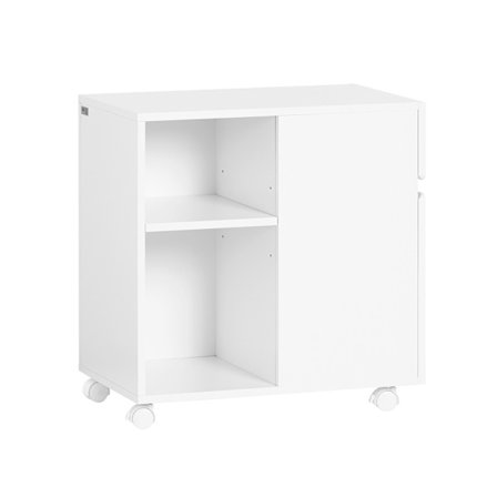 SoBuy Kontormøbel med 1 skuffe i hvid 58x35x59.3cm, moderne ASK05-W