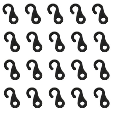 20 Stykker Plastikkrog til Udendørs Camping, Plastikteltkrog, Egnet til Udendørs Camping, Telttilbehørskroge, S-kroge