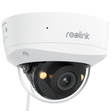 Reolink P337 - vandalsikkert 4K-kamera PoE overvåkningskamera med AI og spotlys - strøm og data via nettverkskabel