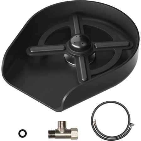 (Matt Svart Bred) Glass Skyller for Kjøkkenvaskkran, Bar Flekk