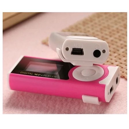 Go Go Gadget - MP3-spelare - Inspelare - Med ficklampa - SD-kort max 32GB (ingår ej) - Rosa