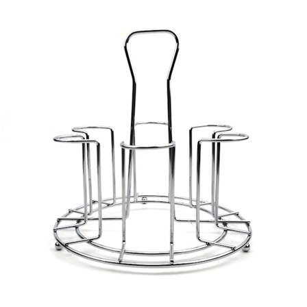 Metal Glaskopholder Vandkrus Afdrypningsstativ Afdrypningskopholder Tørrestativ til hjemmet Lav seks kopholder- -subaoe