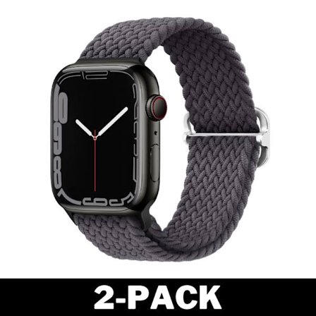 Flätat Armband för Apple Watch 38/40/41 mm Mörkgrå M