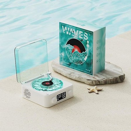 The Waves Vinyl Player, Wave Retro Vinyl Record Player Trådløs Bluetooth Højttaler db