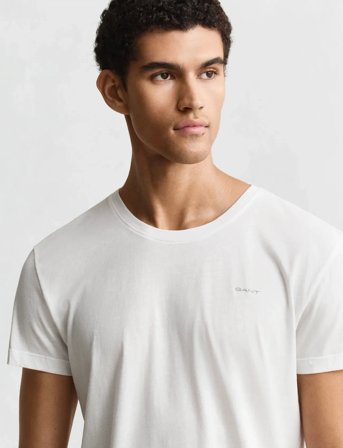 GANT C-Neck T-Shirt 2-Pack - White - XXXL