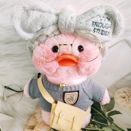 Kawaii-sarjakuva LaLafanfan 30 cm kahvilapun pehmolelu täytetty pehmeä Kawaii-ankkanukke eläintyyny syntymäpäivälahja lapsille