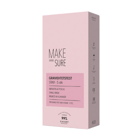 Make Sure Graviditetstest Stav, 5 stk.