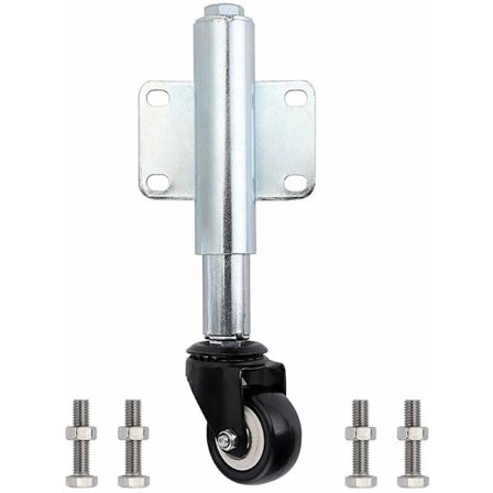 Skelang 6,5 cm rulleport rulle, møbelruller, 2' drejelige ruller, til træhaveport, gårdhegn, bæreevne 50 kg