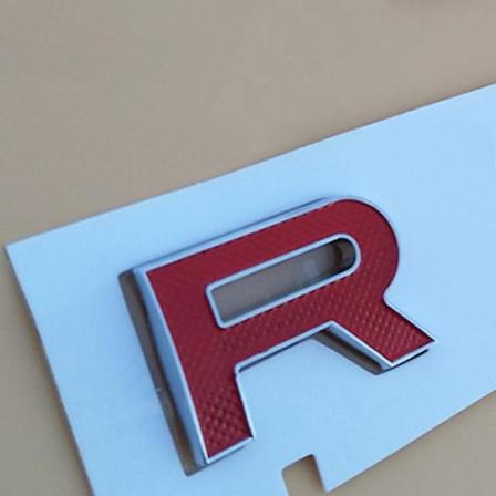 Chrome Edge Letters Emblem For Range Rover Evoque Velar Sv Selvbiografi Bil Styling Hette og bagasjerom Logo Badge Sticker Black Red red SV1pc