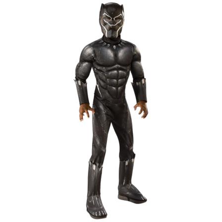 2023 Black Muscle Jumpsuit Panther -asu lapsille Eläimen yläleopardi Halloween-lapsille Purim Carnival Cosplay CNMR S