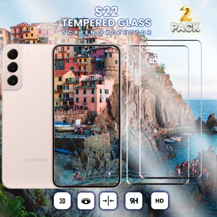 2-pack Samsung S22 5g - Härdat Glas 9h - Super Kvalitet 3d