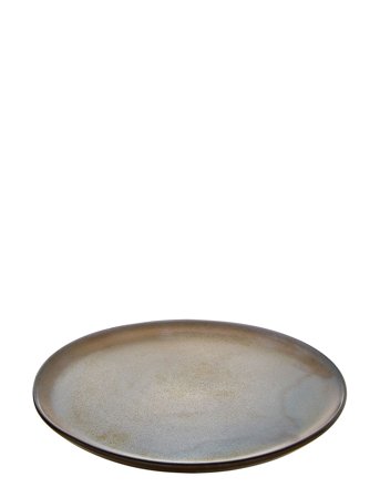 Raw Metallic Brown - Dessert Tallerken 1 Stk 20 Cm Brown Aida