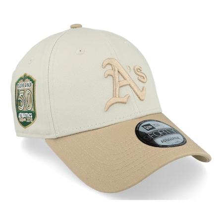 New Era - MLB Beige adjustable Cap - Oakland Athletics Contrast World Series Patch 9FORTY Stone Adjustable @ Hatstore