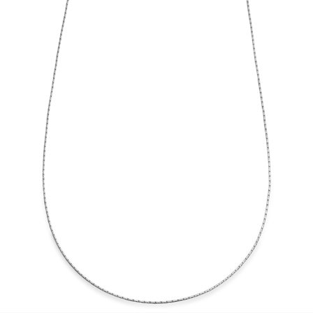 Essentials | 1 mm Silver-Tone Rectangular Box Chain Necklace for Men - Chain necklaces