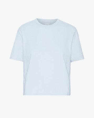 Organic Boxy Crop Tee - Polar Blue - Female - XS - Sustainable material - Ethical production