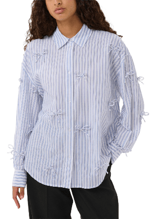 Soaked In Luxury Joa Bow Striped Shirt Skjortor Dam Flerfärgad S