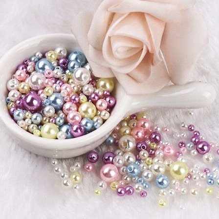 3-8 mm, 750 Perler, Flerfarvede Håndværksperler, til Fremstilling af Armbånd, Halskæder & Smykker, Skolekunst & Håndværk