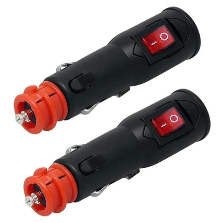 2 kpl power 12v autopistoke sulakkeella ja kytkimell 20mm Cig / 12mm Din Euro Vehiclille