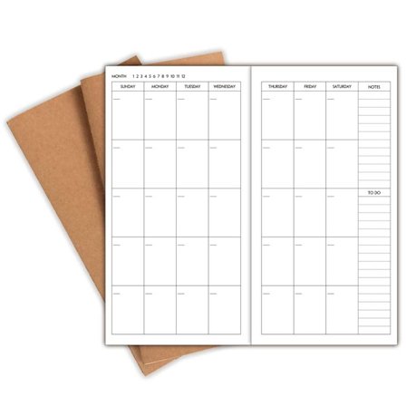 3-Pack Personal Organizers Kalender-påfyll Notebook-innlegg