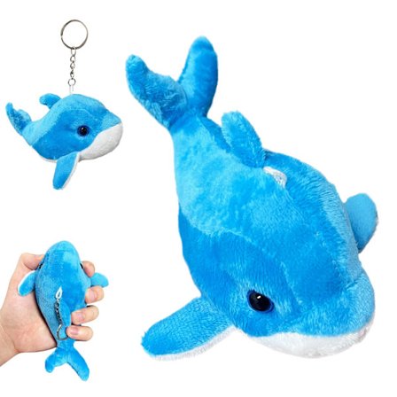 Blå Delfin Plysdyrs Nøglering, Kawaii Plyslegetøj til Piger og Drenge