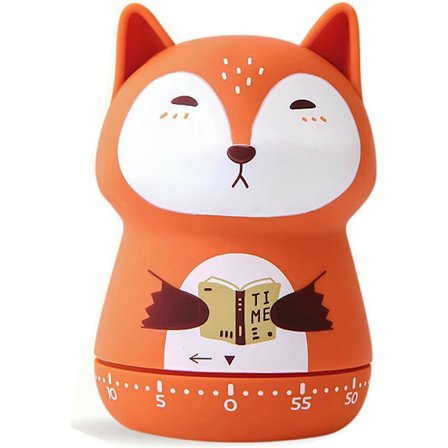 1 stk. Køkkentimer, Søde dyretimere til børn, Optræks 60 minutters manuel nedtællingstimer til klasseværelse, hjem, studier