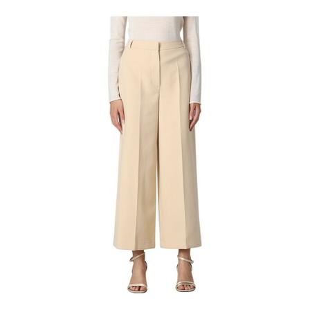 Alysi, Wide Trousers Biały, Kobieta, Rozmiar: S