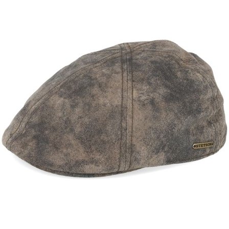 Stetson - Brun flatcap Keps - Texas Pig Skin Sportcap Flat Cap @ Hatstore