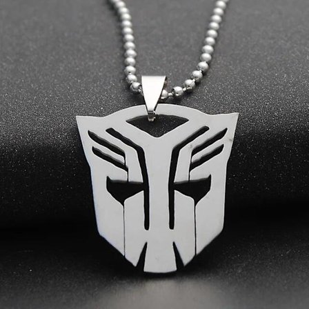 Fladdermus Flash Hänge Halsband i Rostfritt Stål Kedja För Män Pojke Smycken Nyckelring Tillbehör Gåva (60CM Kubansk kedja-c)