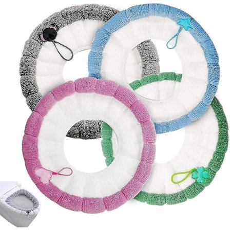 4 stk. Toilet Sæde Pude Toilet Sæde Pude Klud Toilet Dæksel Toiletmåtte Varmt