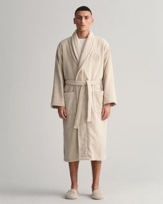 GANT - Crest morgenkåpe, unisex putty