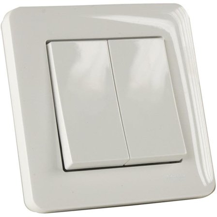 Schneider Electric Exxact Strömbrytare infälld, vit Dubbeltrapp, Strömbrytare & vägguttag