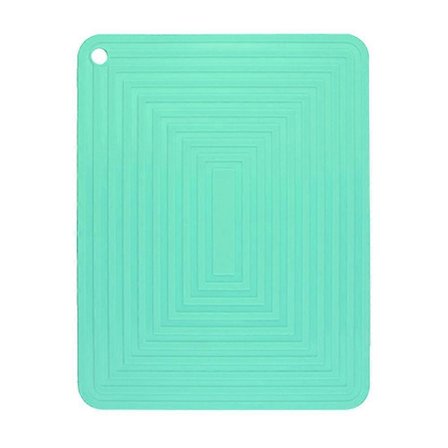 2-pack Large Hot Pads Made of Heat-Resistant Silicone, 9 X 12 Inch, Non-Slip Flexible, Durable (FMY) Green