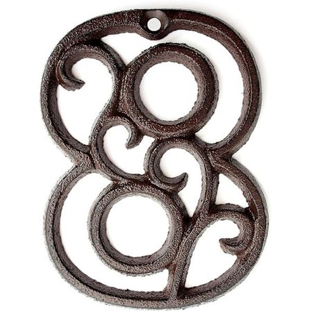 Talon numerot ulkotiloihin, metallikirjaimet valurautakukka seinäkoristeella, osoitenumerot kylttiin postilaatikkoon pihalle autotalliin maalaistaloon