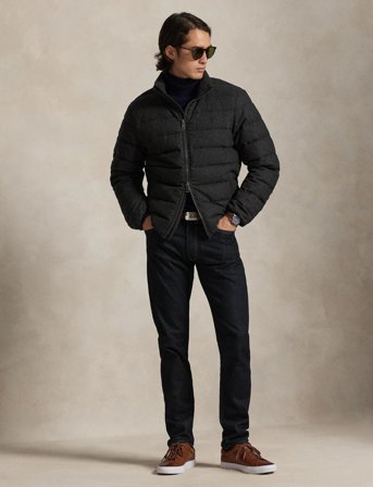 Polo Ralph Lauren The Colden Herringbone Down Jacket - Grey - S