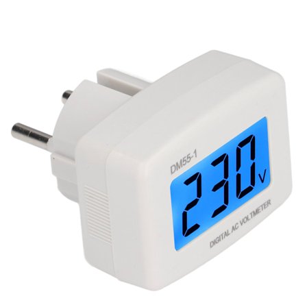 DM55‐1 Digitalt voltmeter Nemt at læse LCD Digital spændingsmålingsmonitor til hjemmet 100‐300V