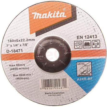 Makita D-18471 Slipeskive 180 mm, Maskintilbehør & forbruk