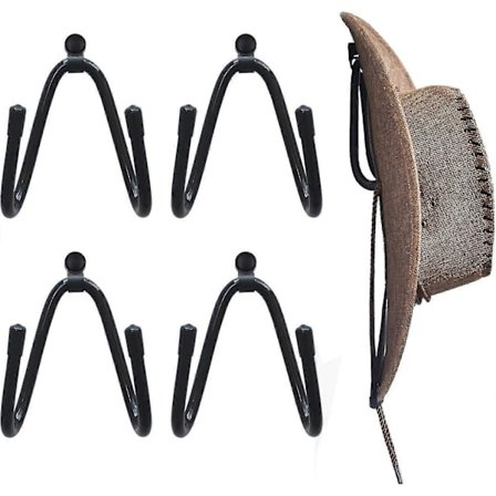 Cowboyhatt Hylle Hatteholder Hatt Organizer Hatt Veggfeste - 4/pk Ingen Hatt
