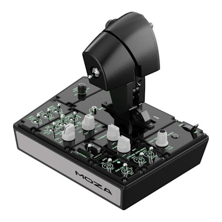 Moza MTP kaasupaneeli lentosimulaatioon, jossa on tärinäpalaute