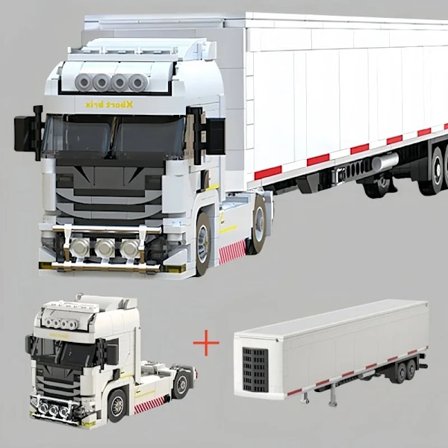 Oljefartygsbil Container Lastbil Byggklossleksaker - En hytt med två karosser för oändliga kombinationer, Fantastisk pusselgåva för pojkar